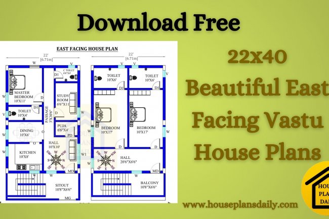 X East Facing House Vastu Plan With Pooja Room In Telugu House