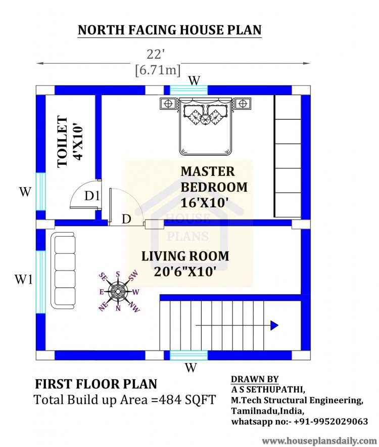 22x22 North Face Building Plan House Plan And Designs PDF Books