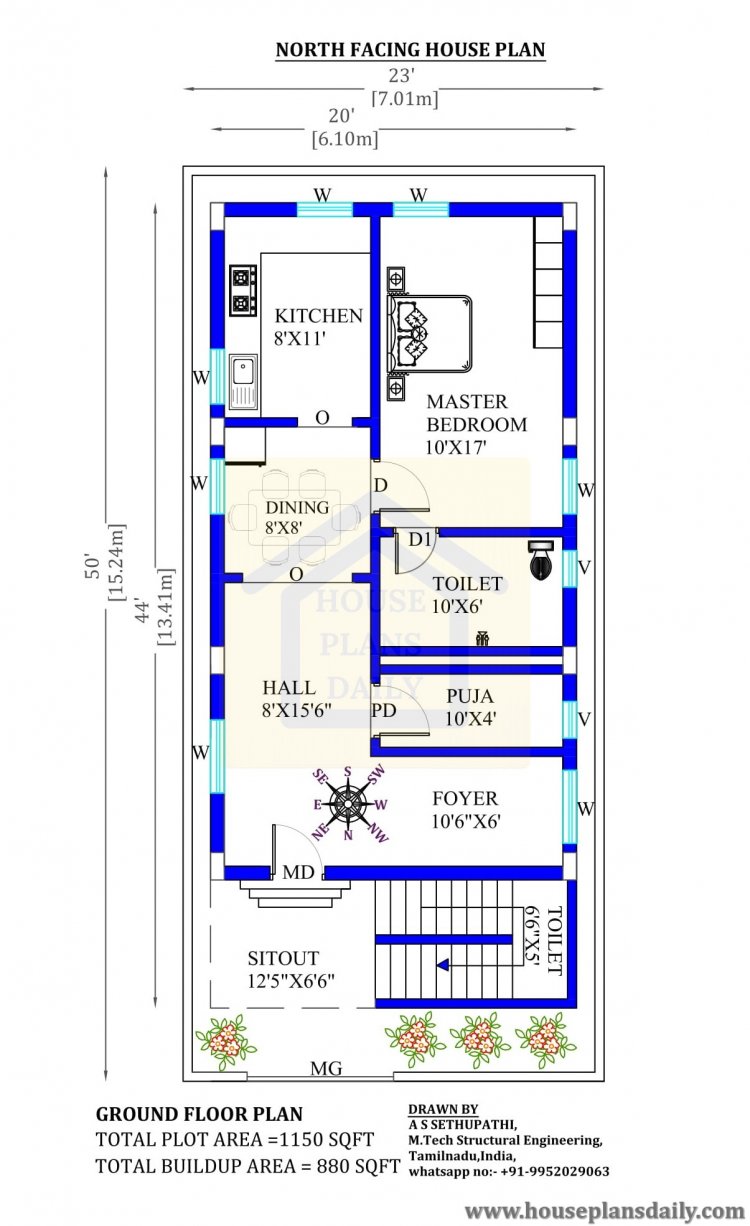 23x50 North Face House Plan House Plan And Designs PDF Books