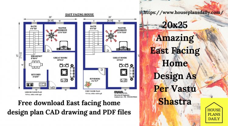 20x25 East Facing Home Design As Per Vastu Shastra