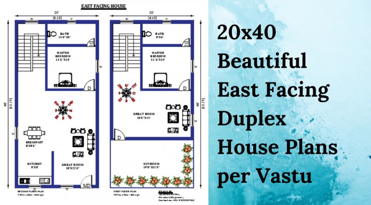 20x40 East Facing Duplex House Plans As Per Vastu