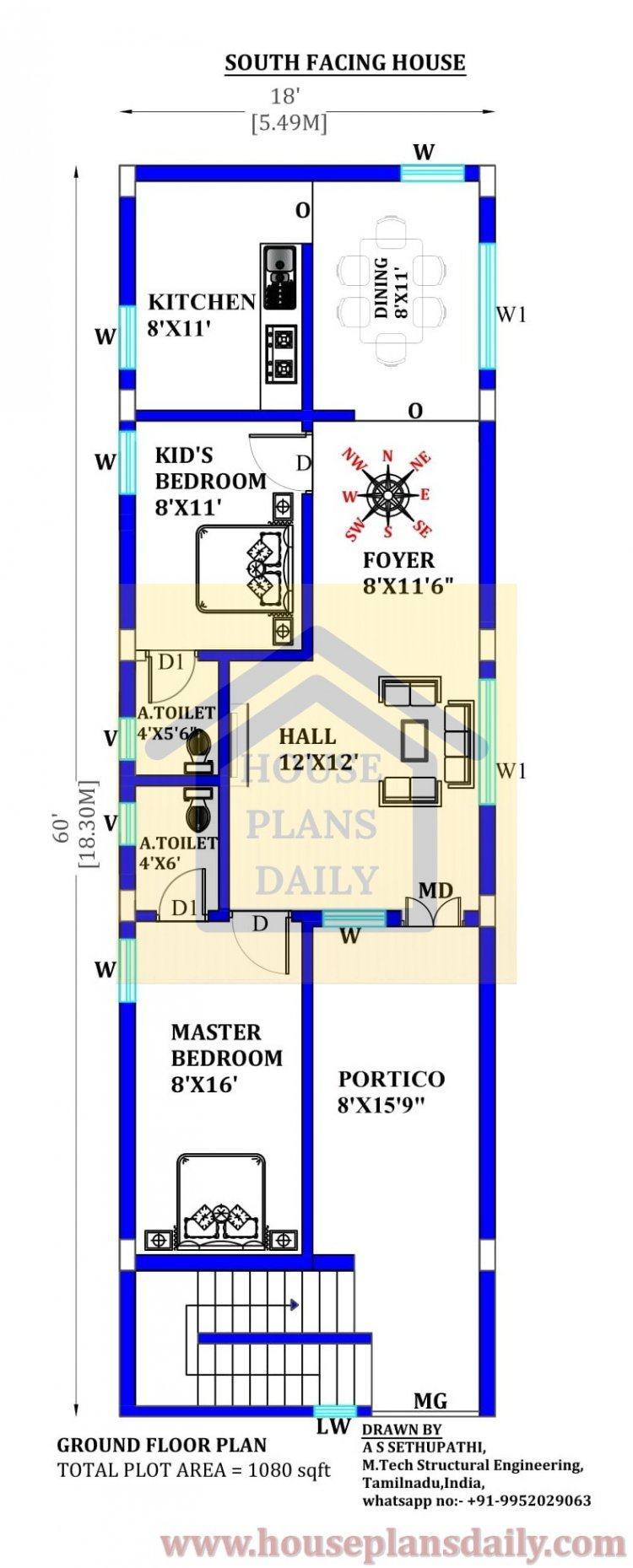 18 20X60 House Plan LesleyannCruz