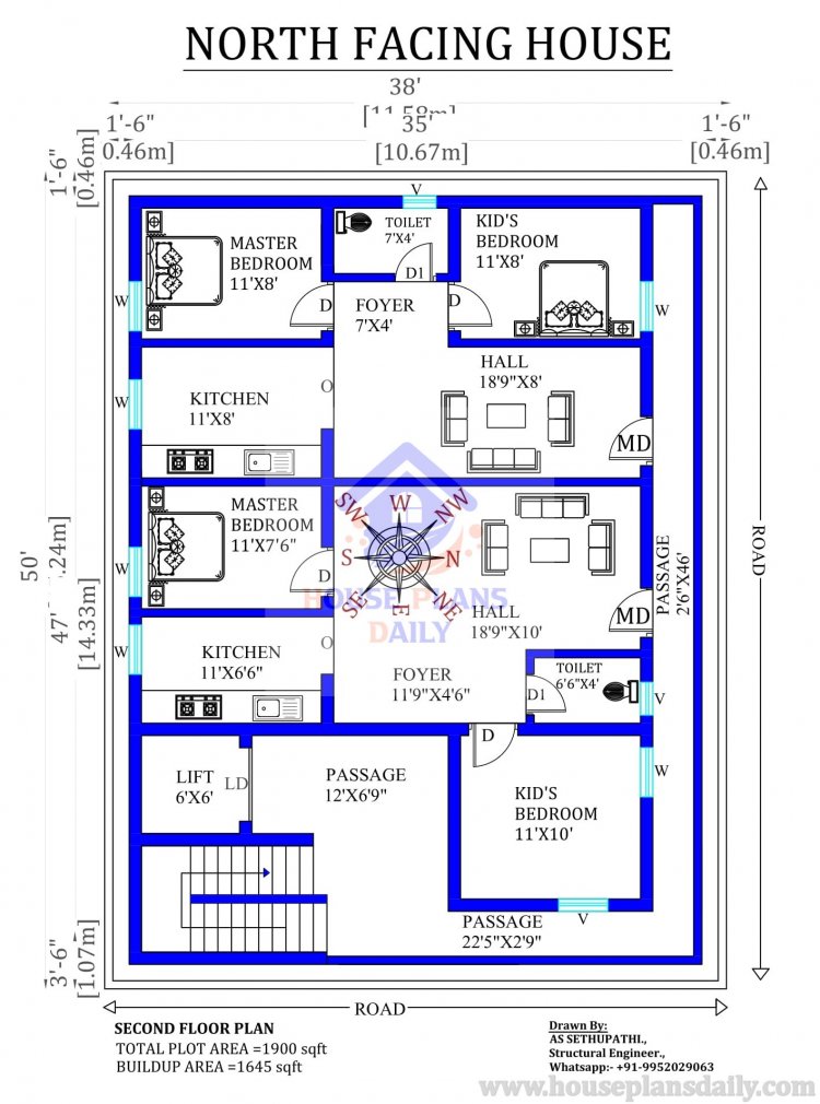 38X50 G 2 House Design As Per Vastu House Plan And Designs PDF Books