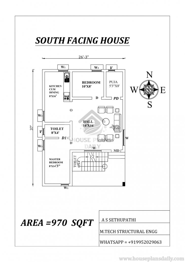 2 Bhk Floor Plan With Dimensions Viewfloor co