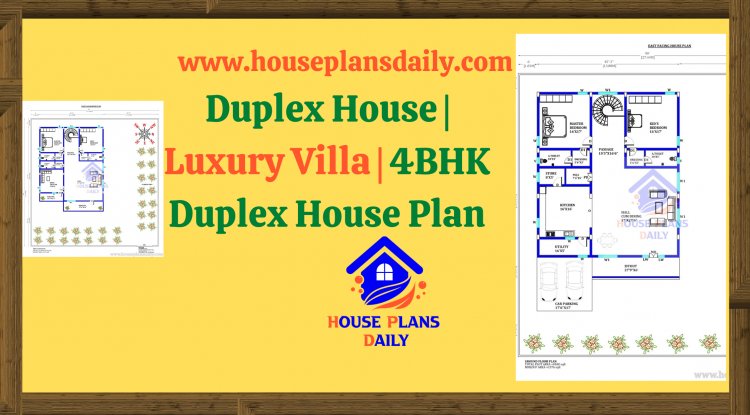 Duplex House | Luxury Villa | 4BHK Duplex House Plan - House Plan and ...