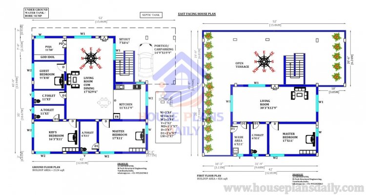 East Facing House Plan As Per Vastu | Modern Elevation Design