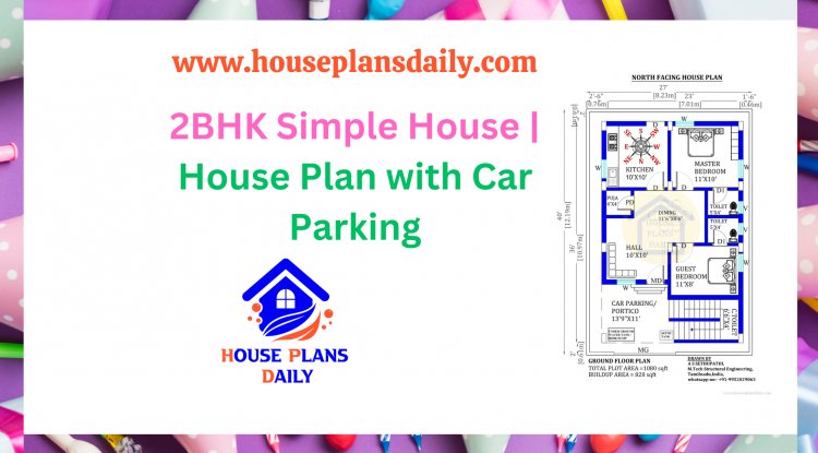 2BHK Simple House House Plan With Car Parking House Plan And 