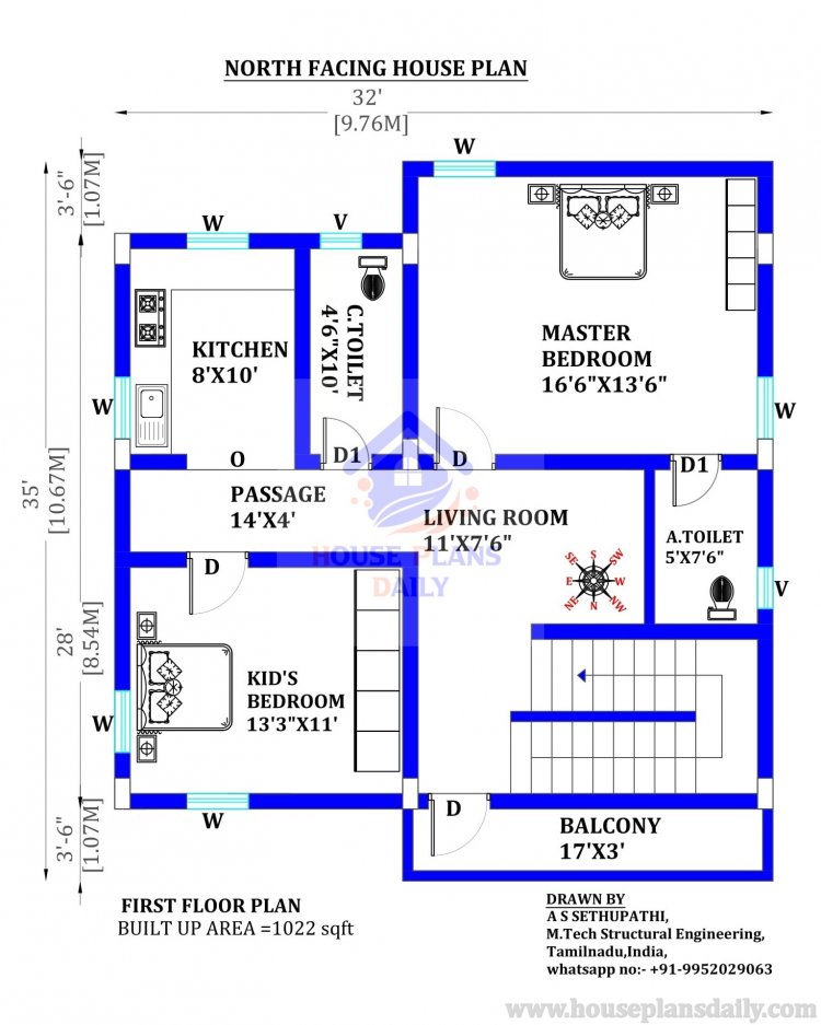 2bhk Duplex House Plan |Structural Drawing of Building