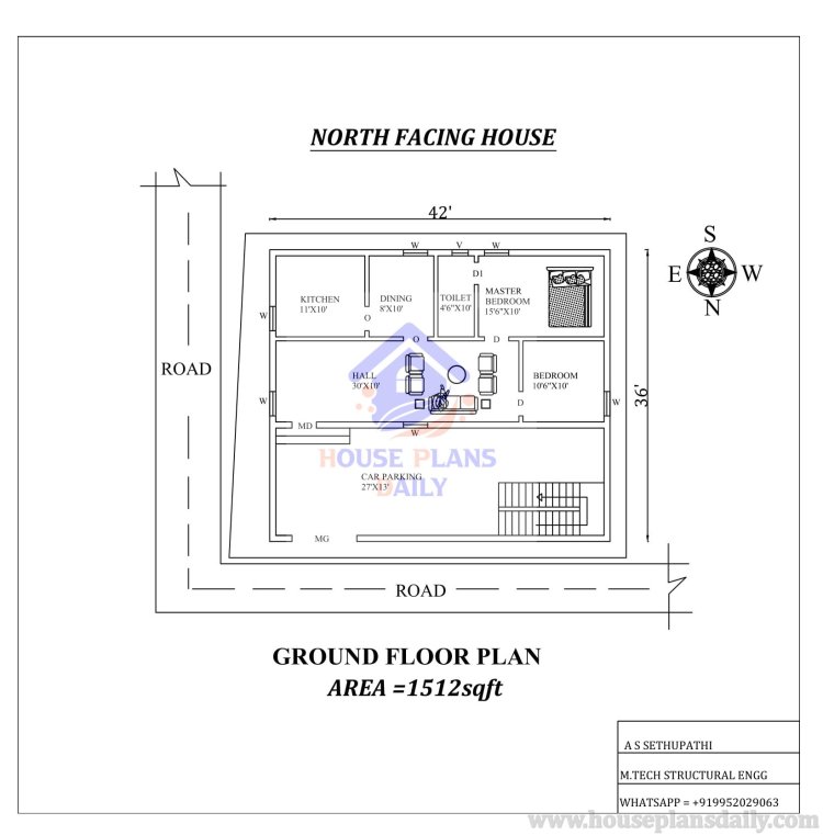 North Facing 2BHK House Plans Book  | 2BHK House