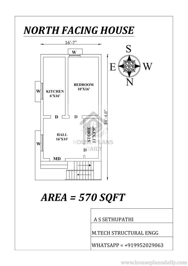 House Plan in 600 sq ft