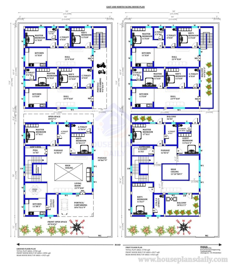 Two Storeyed House | Northeast House | Rent House Plan