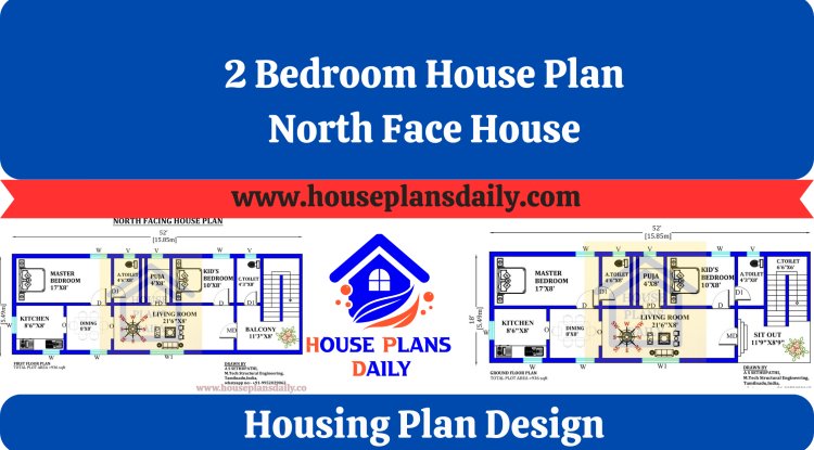 2 Bedroom House Plan | North Face House | Housing Plan Design - House ...