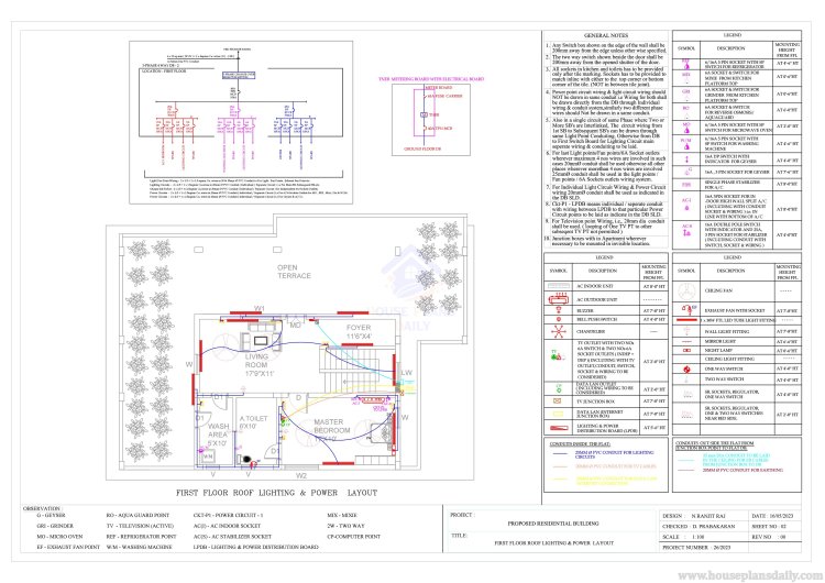 1600 Sqft House | House Electrical Wire Diagram | Plumbing Drawing