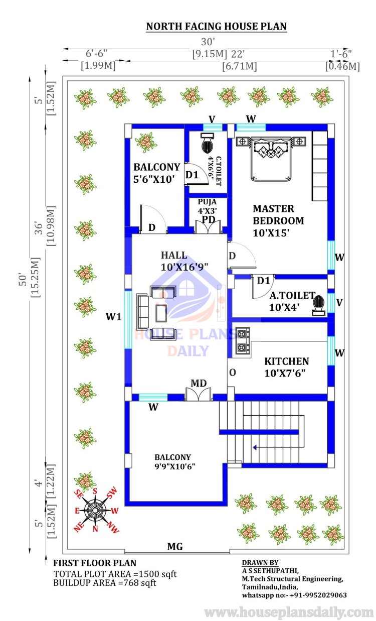 Front Design House | Front Design for House | 1BHK Plan