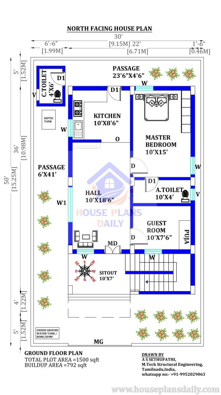 Front Design House | Front Design for House | 1BHK Plan