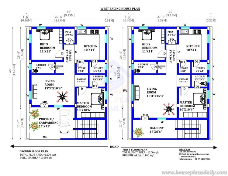 20 Best West Facing House Plans