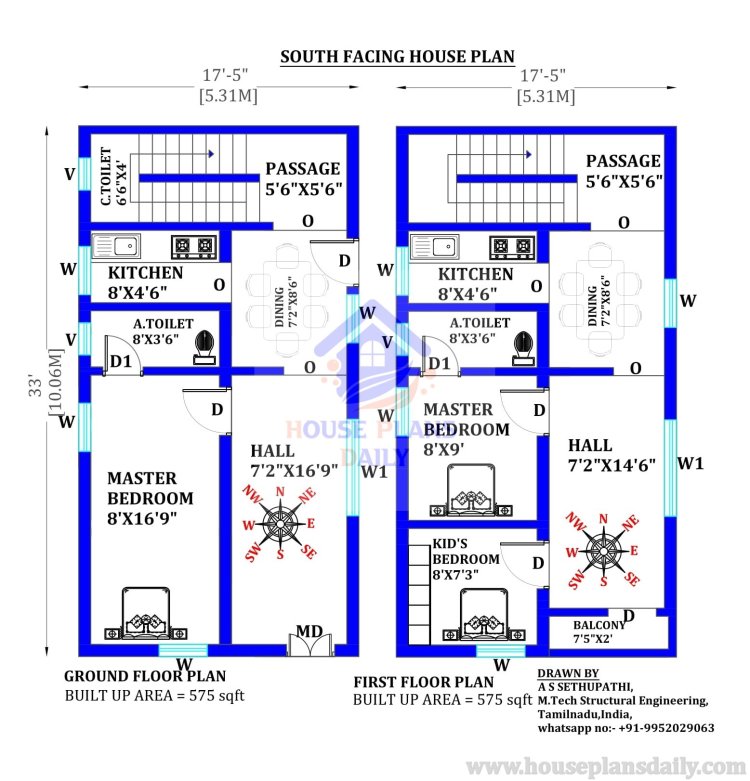 Top 20 Amazing South Facing House Plans- House Plans Daily