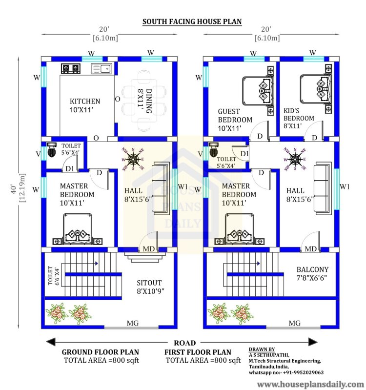 Top 20 Amazing South Facing House Plans- House Plans Daily