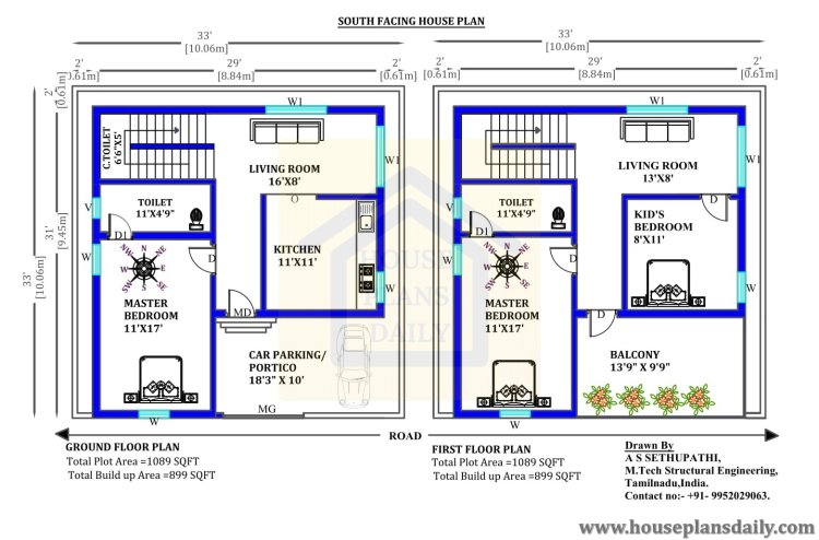 Top 20 Amazing South Facing House Plans- House Plans Daily