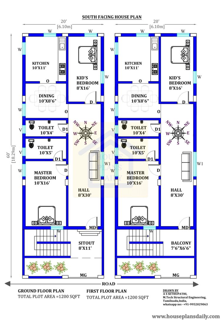 Top Amazing South Facing House Plans House Plans Daily House Plan