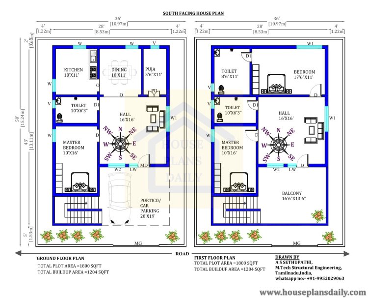 Top 20 Amazing South Facing House Plans- House Plans Daily