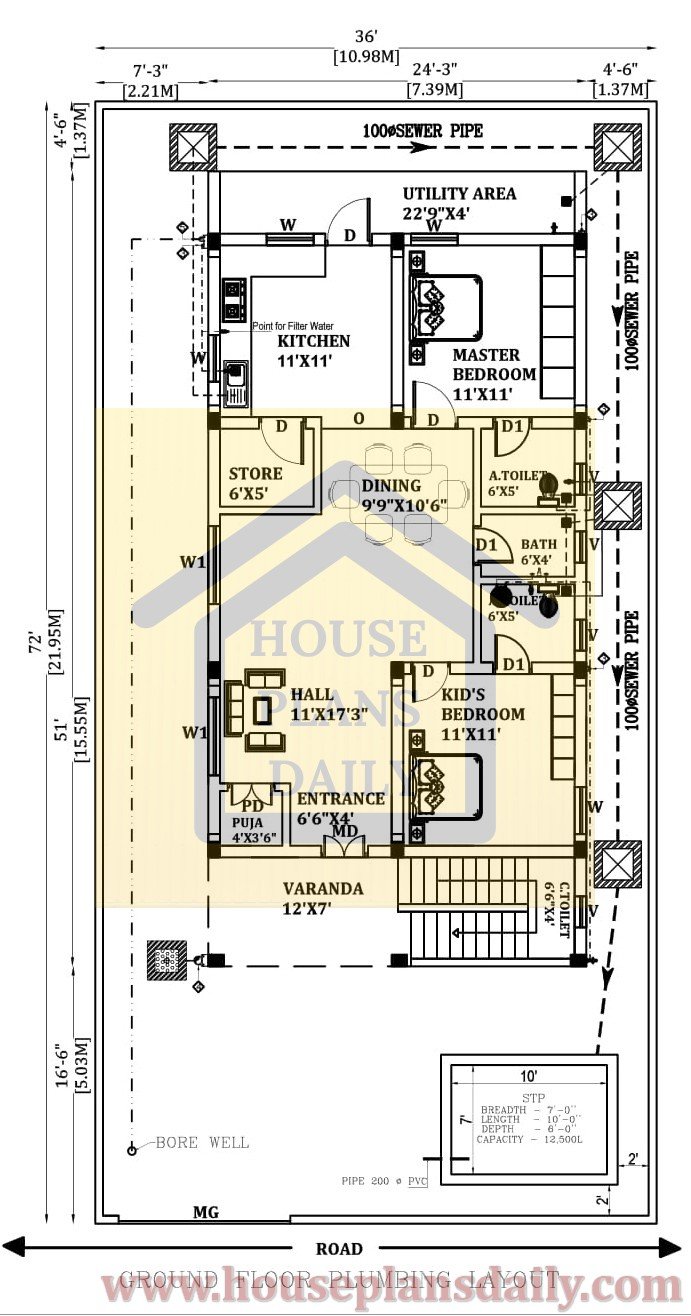 House Plan Electrical Drawing | House Plan PDF | 2500 sq ft House Plan