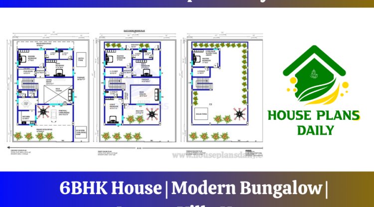 6BHK House | Modern Bungalow | Luxury Villa House - House Plan And ...