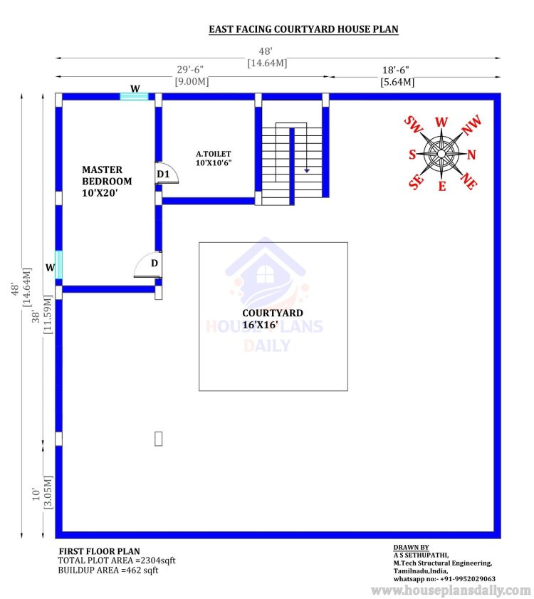 Home with a Courtyard House Plan