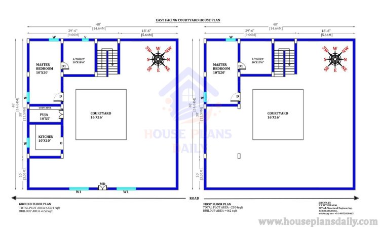 Home with a Courtyard House Plan