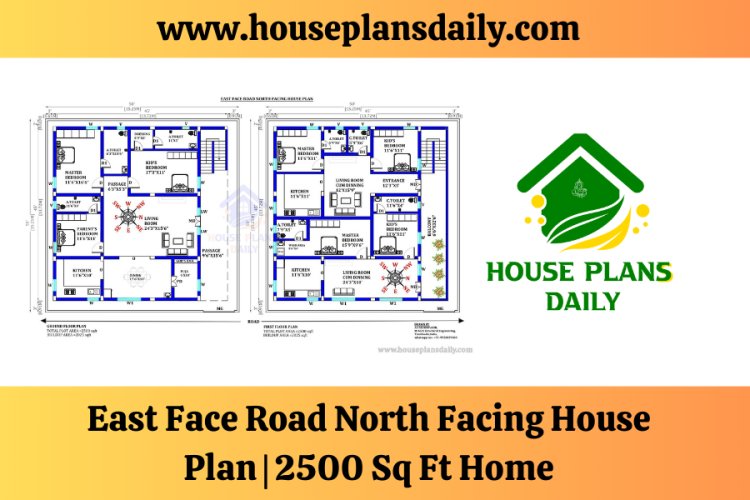 East Face Road North Facing House Plan | 2500 Sq Ft Home