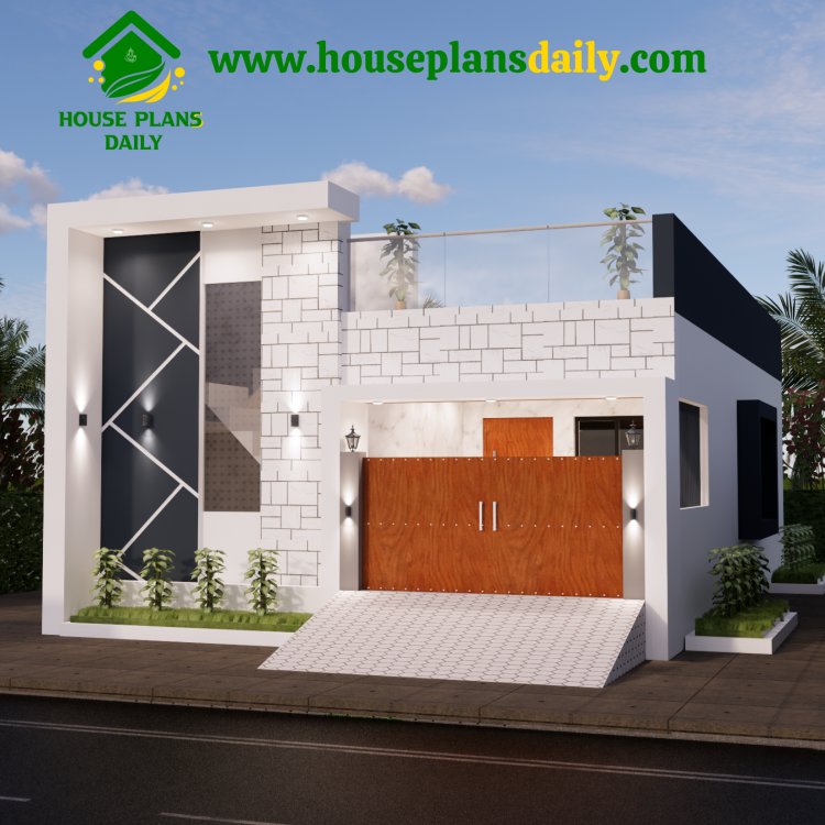 Indian Style Middle Class Village Single Floor Home Front Design