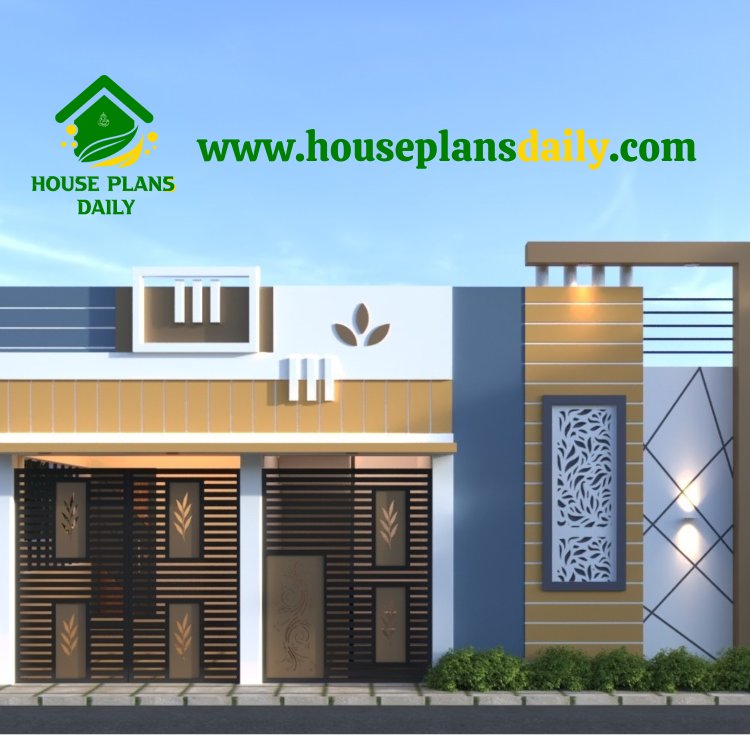 Indian Style Middle Class Village Single Floor Home Front Design