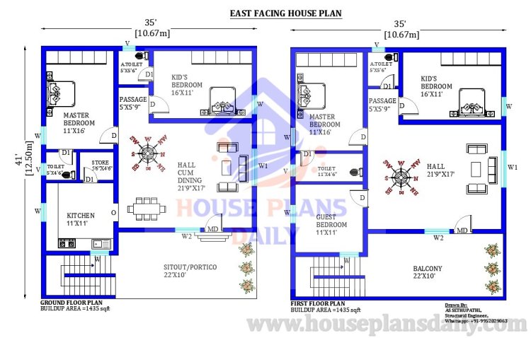 Top 36 east facing house plan with vastu