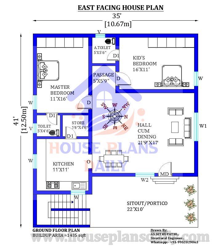 Top 36 east facing house plan with vastu