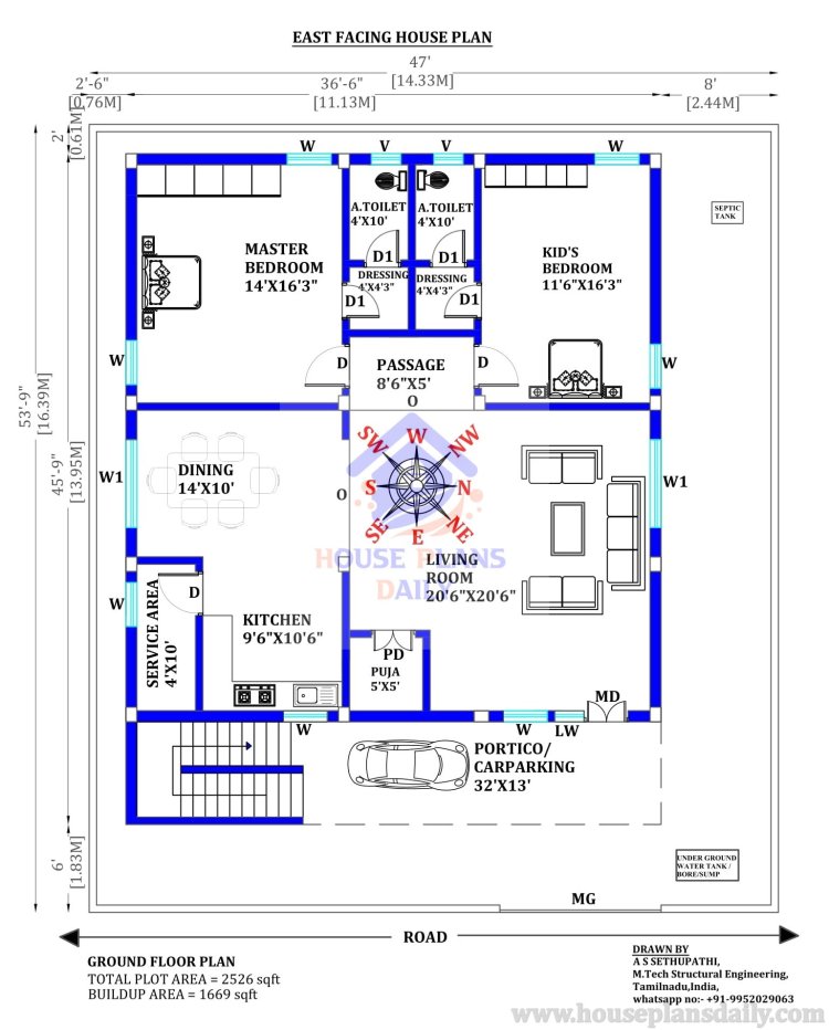 Top 36 east facing house plan with vastu