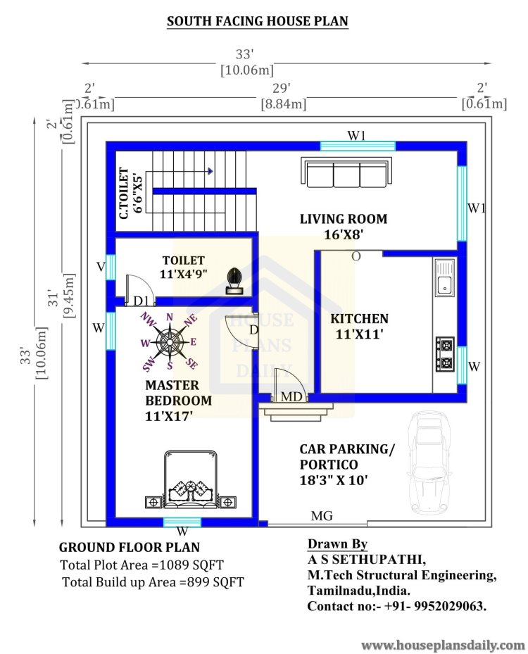 Top 33 South Face House Plans Design For Modern Houses House Plan And Designs PDF Books