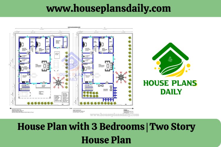 House Plan with 3 Bedrooms | Two Story House Plan