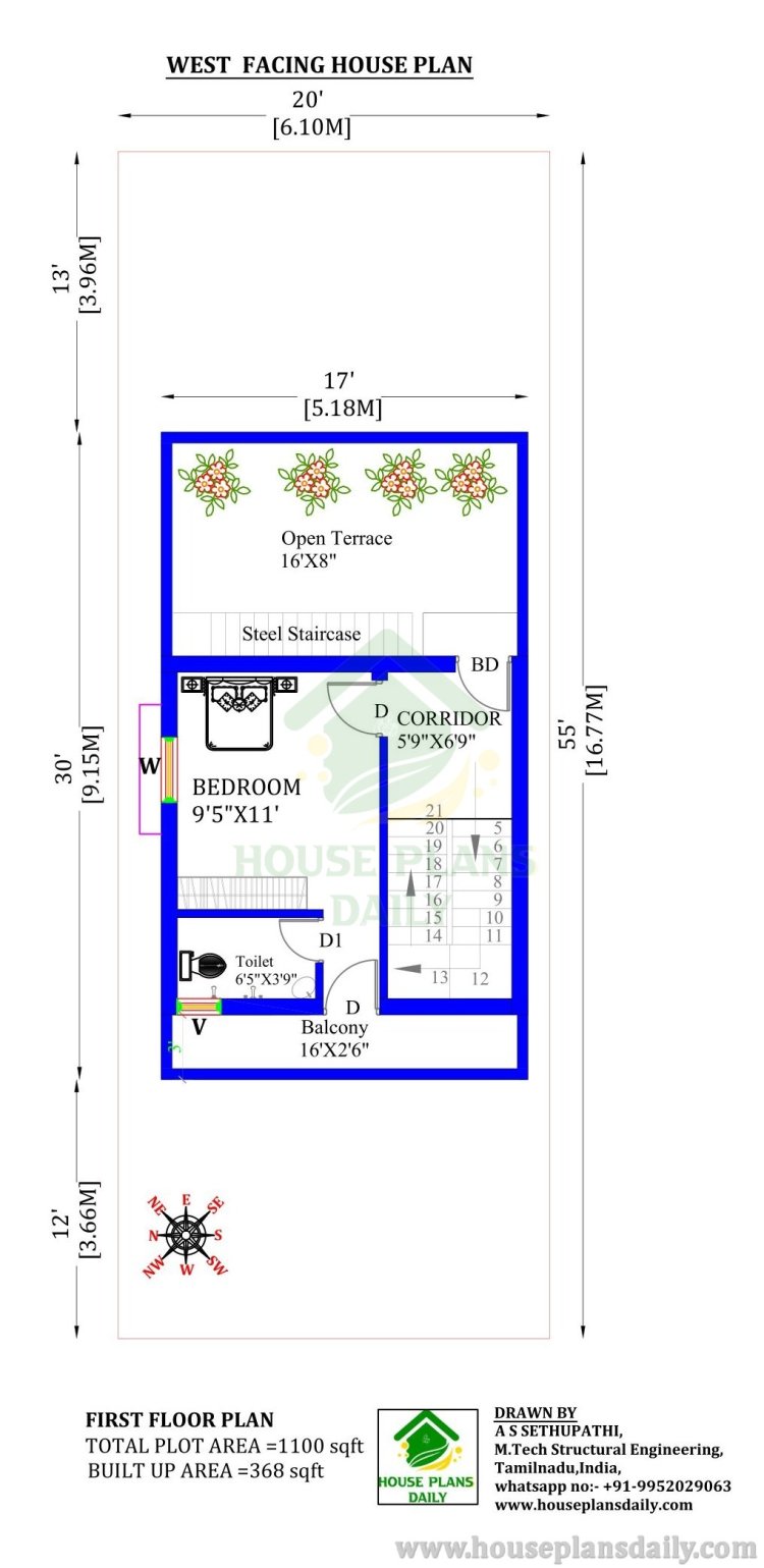 20x55 House Designs Plan | Home Elevation | Duplex House