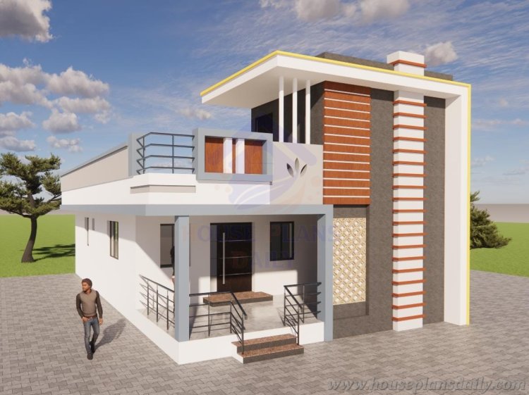 Modern Village Single Floor Home Front Design | Front Elevation