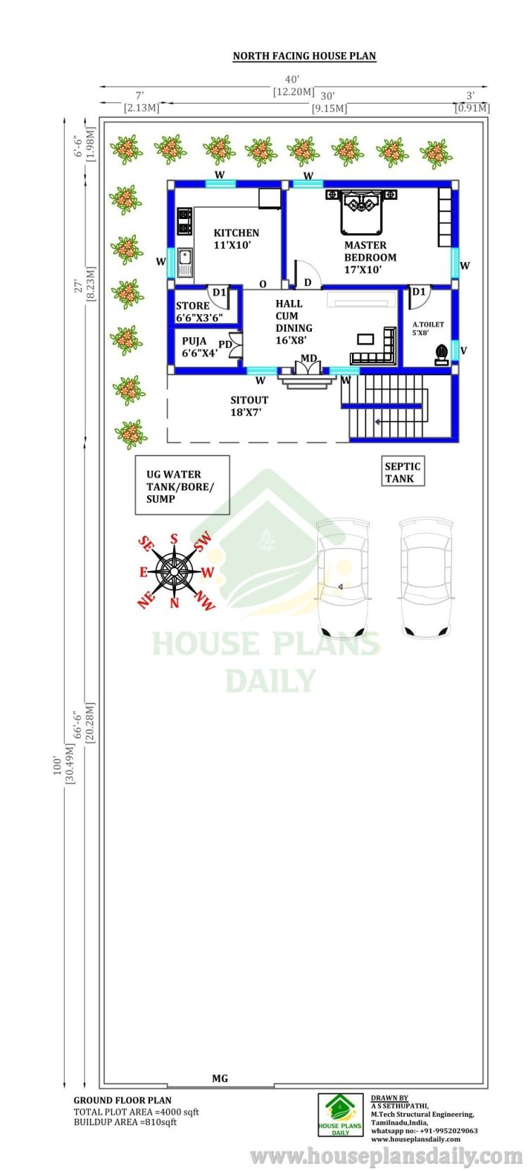 House Map According to Vastu Shastra | North Facing House Design