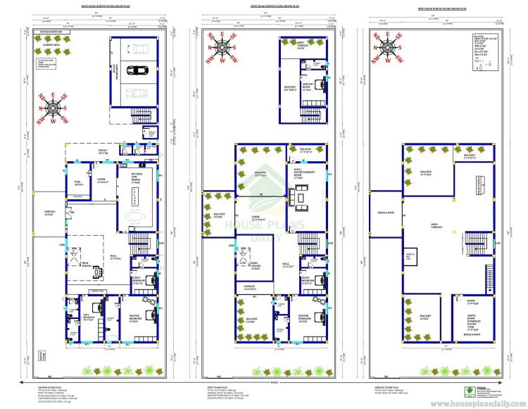 Luxury Villa | North Facing Duplex House Plan | 5 Bedroom House