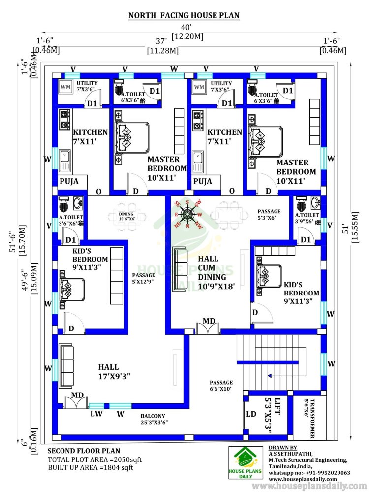 Commercial Floor Plan | Commercial Plan | North Facing Plan - House ...