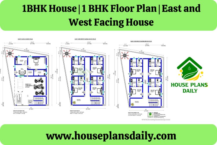 1bhk House 1 Bhk Floor Plan East And West Facing House House Plan