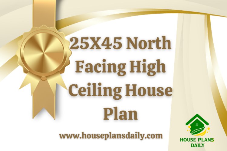 25X45 North Facing High Ceiling House Plan