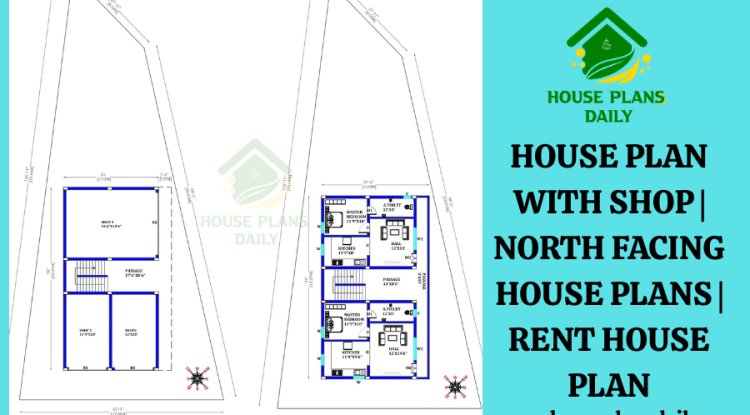 HOUSE PLAN WITH SHOP | NORTH FACING HOUSE PLANS | RENT HOUSE PLAN
